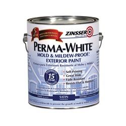 ZINSSER 03101 Exterior House Paint Satin White 1 gal Can