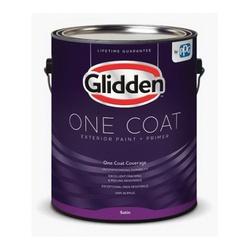 Glidden ONE COAT GLOEX40WB Series GLOEX40WB/01 Paint and Primer, Satin,