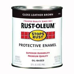 RUST-OLEUM STOPS RUST 7775502 Protective Enamel Gloss Leather Brown 1 qt