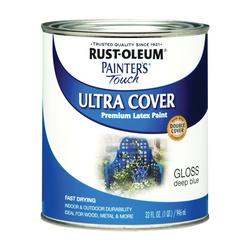 RUST-OLEUM PAINTERS Touch 224428T Brush-On Paint Gloss Deep Blue 1 qt