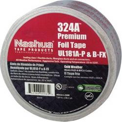 Nashua 324A Foil Tape 60 yd L 2-1/2 in W Foil Backing Aluminum