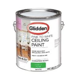 Glidden GRAB-N-GO 2071T/01 Ceiling Paint, Flat, White, 1 gal