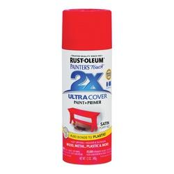 RUST-OLEUM PAINTERS Touch 277994 Satin Spray Paint Satin Poppy Red 12