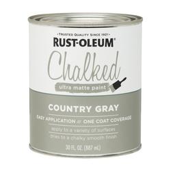 RUST-OLEUM Chalked 285141 Chalked Paint Ultra Matte Country Gray 30 oz