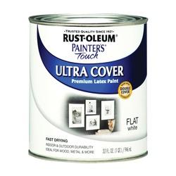 RUST-OLEUM PAINTERS Touch 1990502 Brush-On Paint Flat White 1 qt Can