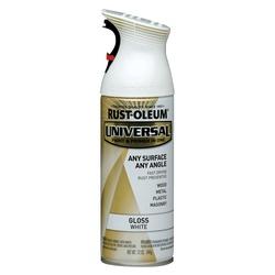 RUST-OLEUM UNIVERSAL 245199 Gloss Spray Paint Gloss Pure White 12 oz
