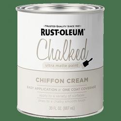 RUST-OLEUM CHALKY 329598 Paint Ultra Matte Chiffon Cream 30 oz Can