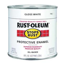 RUST-OLEUM STOPS RUST 7792730 Protective Enamel Gloss White 0.5 pt Can