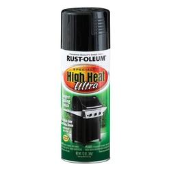 RUST-OLEUM 241169 Ultra High Heat Spray Paint Semi-Gloss Black 12 oz