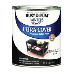 RUST-OLEUM PAINTERS Touch 1974502 Brush-On Paint Semi-Gloss Black 1 qt