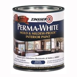 ZINSSER 02704 Interior Paint Satin White 1 qt Can