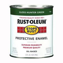 RUST-OLEUM STOPS RUST 7738502 Protective Enamel Gloss Hunter Green 1 qt