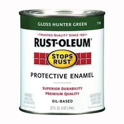 RUST-OLEUM STOPS RUST 7738502 Protective Enamel Gloss Hunter Green 1 qt