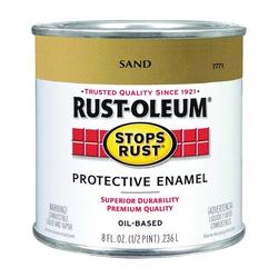 RUST-OLEUM STOPS RUST 7771730 Protective Enamel Gloss Sand 0.5 pt Can