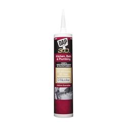 DAP 3.0 00790 Plumbing Sealant White 24 hr Curing 9 oz Tube