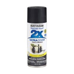 RUST-OLEUM PAINTERS Touch 249127 Flat Spray Paint Flat Black 12 oz