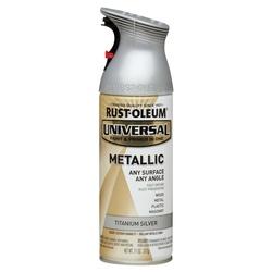 RUST-OLEUM UNIVERSAL 245220 Metallic Spray Paint Metallic Titanium Silver