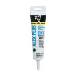 DAP ALEX PLUS 18128 Acrylic Latex Caulk with Silicone White-20 to 180 deg