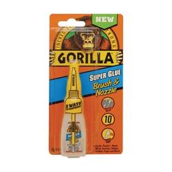 Gorilla 7500102 Super Glue Brush and Nozzle Liquid Irritating Straw/White