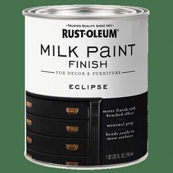 RUST-OLEUM 331052 Milk Paint Finish Matte Eclipse 1 qt Can
