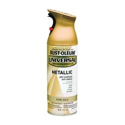 RUST-OLEUM UNIVERSAL 245221 Metallic Spray Paint Metallic Pure Gold 11