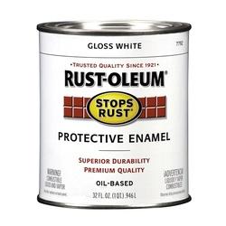 RUST-OLEUM STOPS RUST 7792504 Protective Enamel Gloss White 1 qt Can