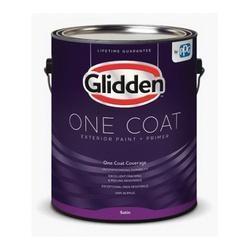 Glidden ONE COAT GLOEX40WB Series GLOEX40MB/01 Paint and Primer, Satin,