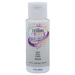 TESTORS 292430A Craft Paint Matte White 2 oz Bottle