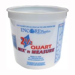 ENCORE Plastics 300344 Paint Container 2.5 qt Capacity Plastic