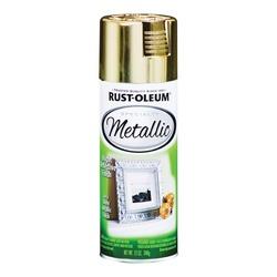 RUST-OLEUM 1910830 Metallic Spray Paint Metallic Gold 11 oz Aerosol Can