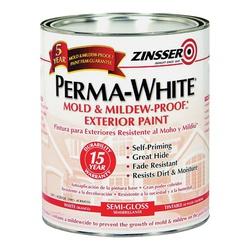 ZINSSER 03134 Exterior House Paint Semi-Gloss White 1 qt Can