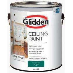 Glidden GRAB-N-GO 2070T/01 Ceiling Paint, Flat, White, 1 gal