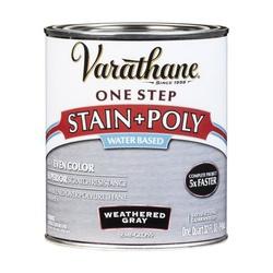 VARATHANE 333649 Stain and Polyurethane Semi-Gloss Weathered Gray Liquid