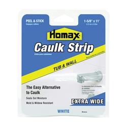 Homax 34040 Caulking Strip White 120 deg F 1-5/8 in W X 11 ft L