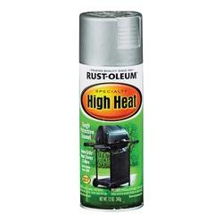 RUST-OLEUM 7716830 High Heat Spray Paint Satin Silver 12 oz Aerosol Can