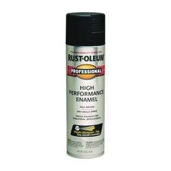 RUST-OLEUM 7578838 High Performance Enamel Spray Paint Flat Black 15 oz