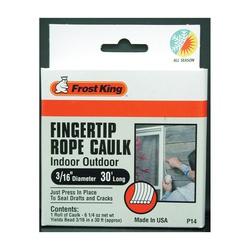 Frost King P14H Fingertip Rope Caulk 30 ft L Vinyl Gray