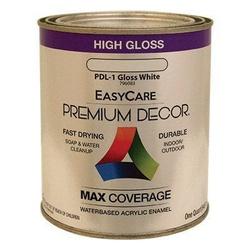 EasyCare Inc Premium Decor PDL1-QT Enamel Paint Gloss White 1 qt
