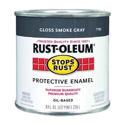 RUST-OLEUM STOPS RUST 7786730 Protective Enamel Gloss Smoke Gray 0.5 pt