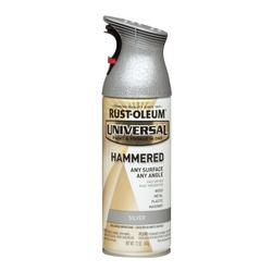 RUST-OLEUM UNIVERSAL 245219 Spray Paint Hammered Silver 12 oz Aerosol