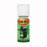 RUST-OLEUM 7751830 High Heat Spray Paint Satin White 12 oz Aerosol Can