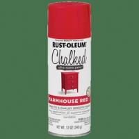 RUST-OLEUM CHALKY 329193 Paint Ultra Matte Farmhouse Red 12 oz Aerosol