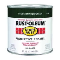 RUST-OLEUM STOPS RUST 7738730 Protective Enamel Gloss Hunter Green 0.5 pt