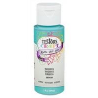 TESTORS 297419 Craft Paint Matte Turquoise 2 oz Bottle