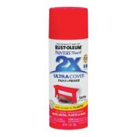 RUST-OLEUM PAINTERS Touch 277994 Satin Spray Paint Satin Poppy Red 12