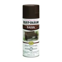 RUST-OLEUM STOPS RUST 241239 Enamel Paint Low Satin Dark Brown 12 oz