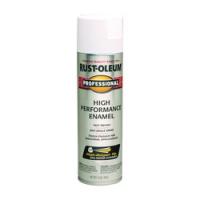 RUST-OLEUM 7590838 High Performance Enamel Spray Paint Flat White 15 oz