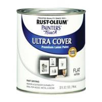 RUST-OLEUM PAINTERS Touch 1990502 Brush-On Paint Flat White 1 qt Can