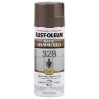 RUST-OLEUM STOPS RUST 314418 Hammered Spray Paint Matte Brown 12 oz