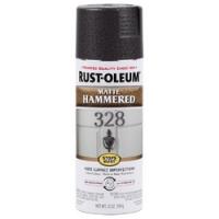 RUST-OLEUM STOPS RUST 300607 Hammered Spray Paint Matte Black 12 oz